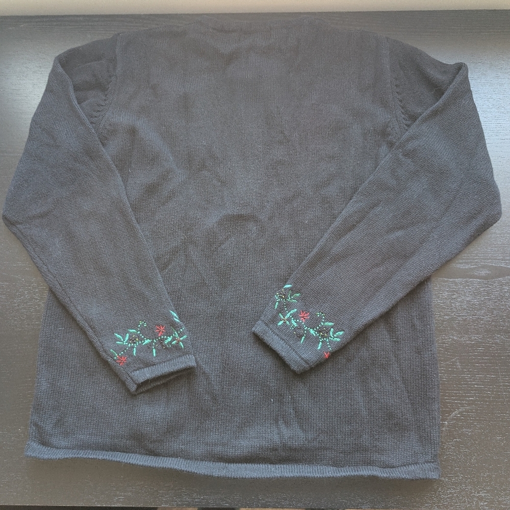Vintage Tabi Holiday Collection Poinsettia Cardigan - Picture 3 of 9